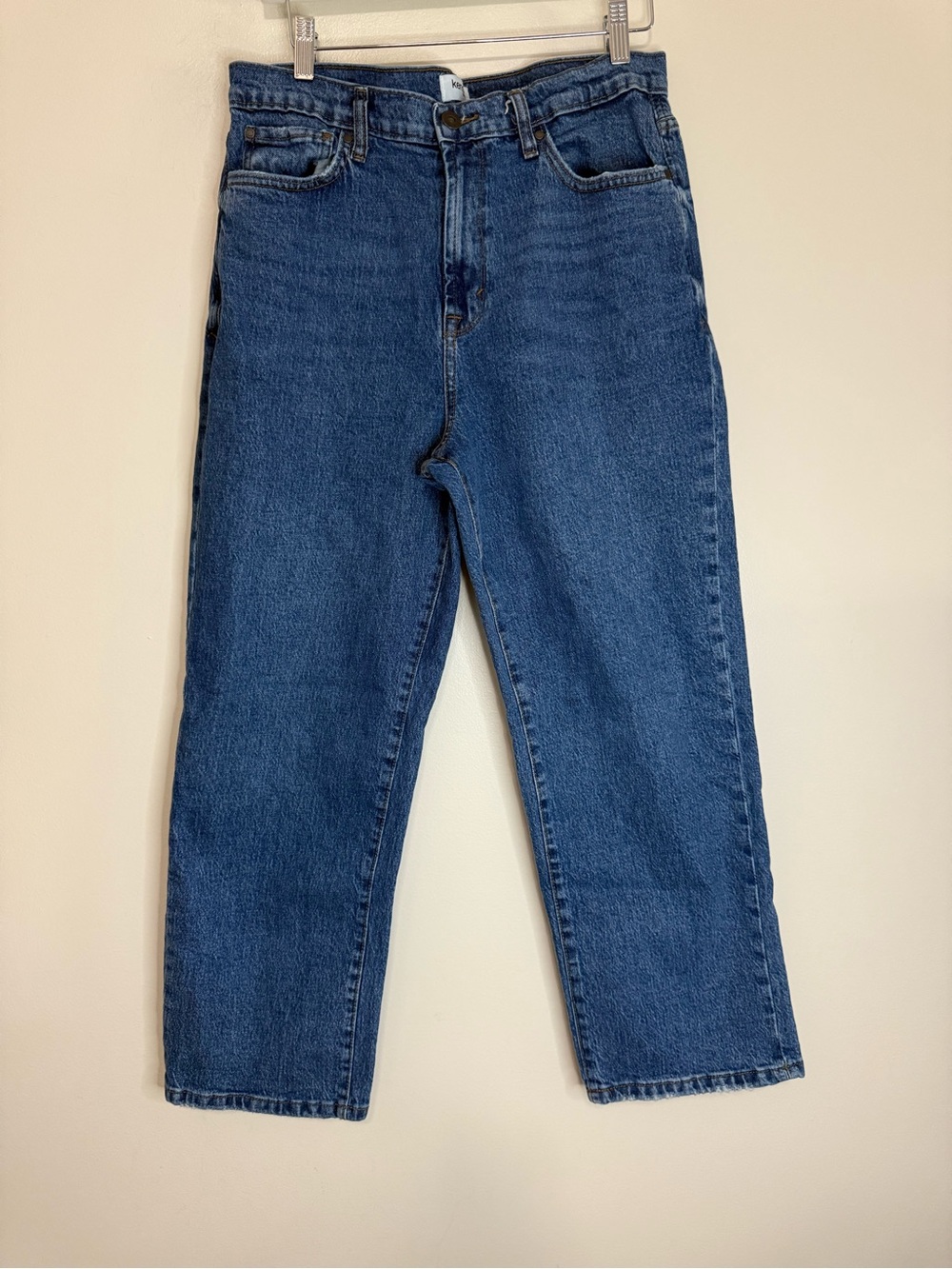 Kensie The Mika Dark Blue hi-rise Straight-Leg Jeans size 12